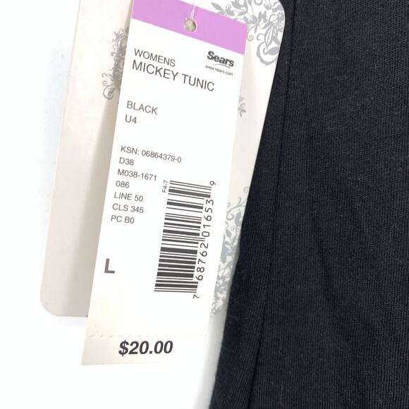 Disney Pajama Set Womens Size Large Tank + Capri Pant Black Lime Green Mickey - Picture 11 of 15